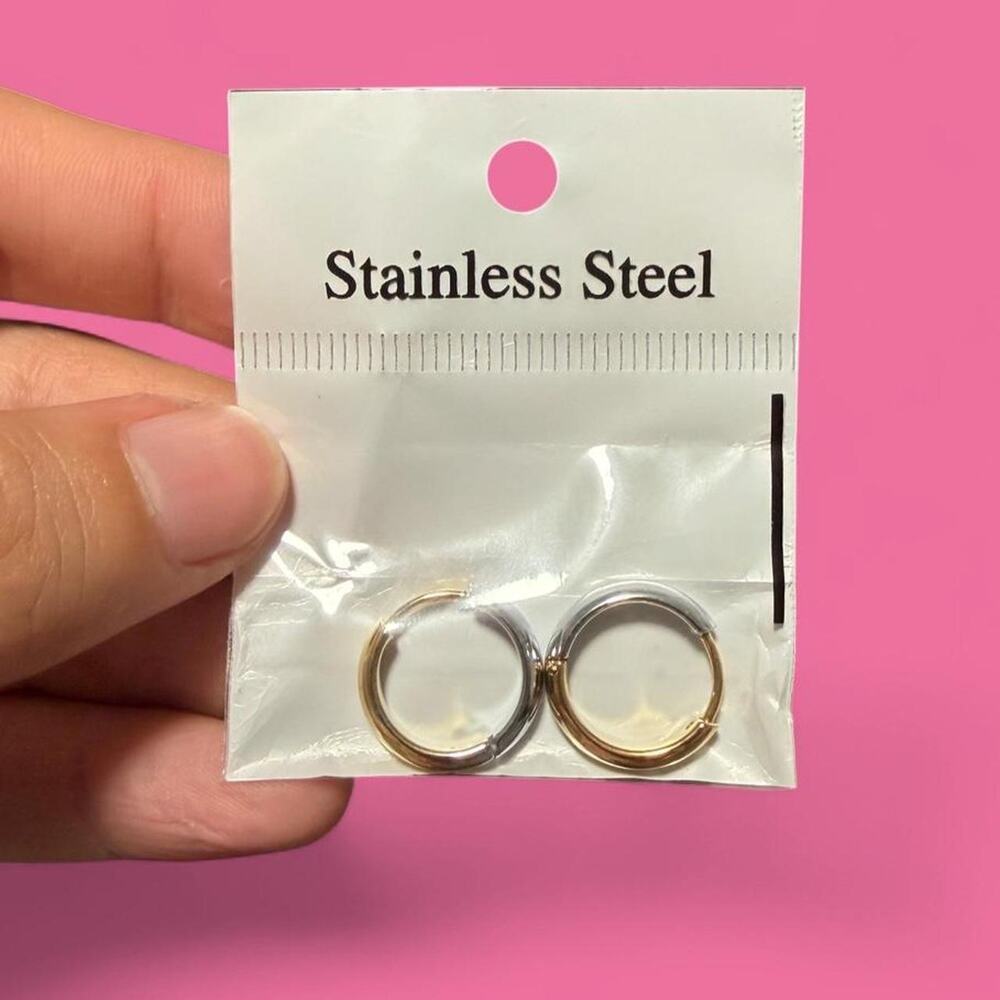 Stainless steel gold and silver
